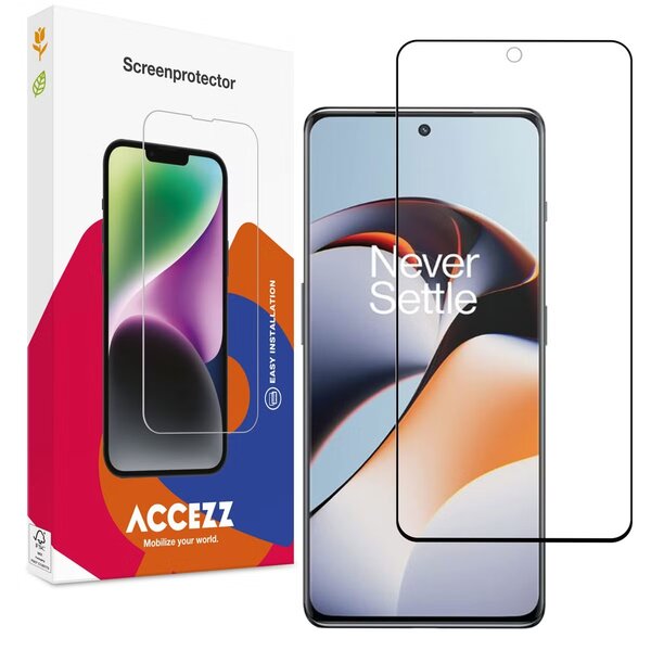 Accezz - Tempered Glass Full Cover Screenprotector voor OnePlus 12R - Transparent