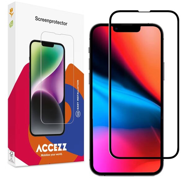Accezz - Tempered Glass Full Cover Screenprotector voor Apple iPhone 13 Pro Max / 14 Plus - Transparent