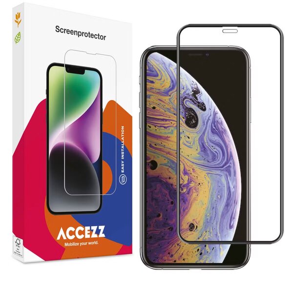 Accezz - Tempered Glass Full Cover Screenprotector voor Apple iPhone 11 Pro Max / Xs Max - Transparent