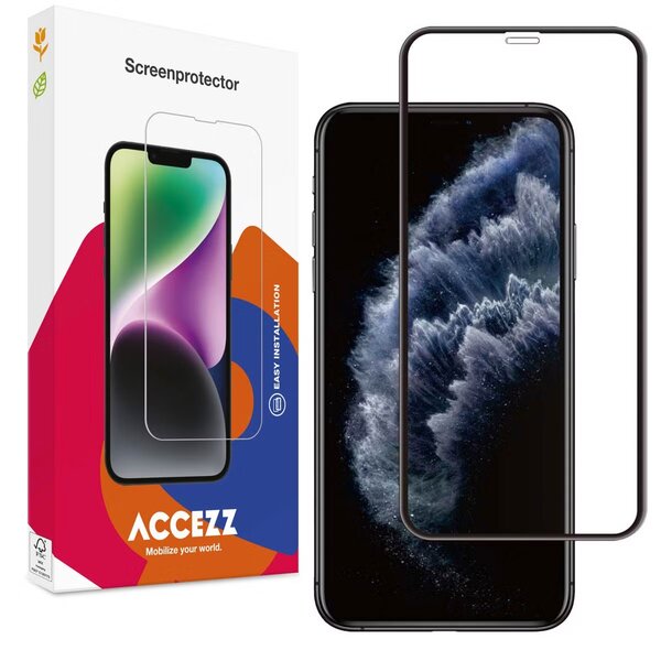 Accezz - Tempered Glass Full Cover Screenprotector voor Apple iPhone 11 Pro / Xs / X - Transparent