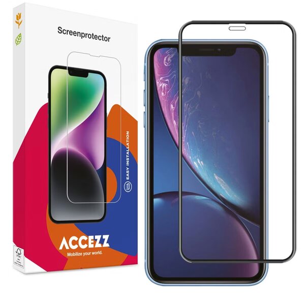 Accezz - Tempered Glass Full Cover Screenprotector voor Apple iPhone 11 / Xr - Transparent