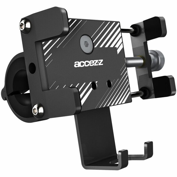 Accezz - Telefoonhouder fiets - Verstelbaar - Universeel - Aluminium - Black
