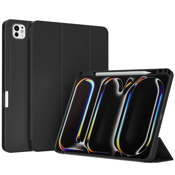 Accezz - Smart Silicone Bookcase voor Apple iPad Pro 11 (2024) M4 - Black