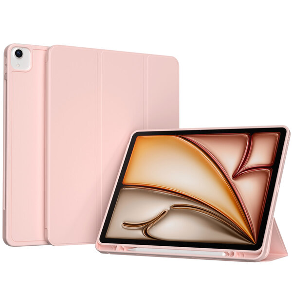 Accezz - Smart Silicone Bookcase voor Apple iPad Air 13 inch (2025) M3 / (2024) M2 - Pink