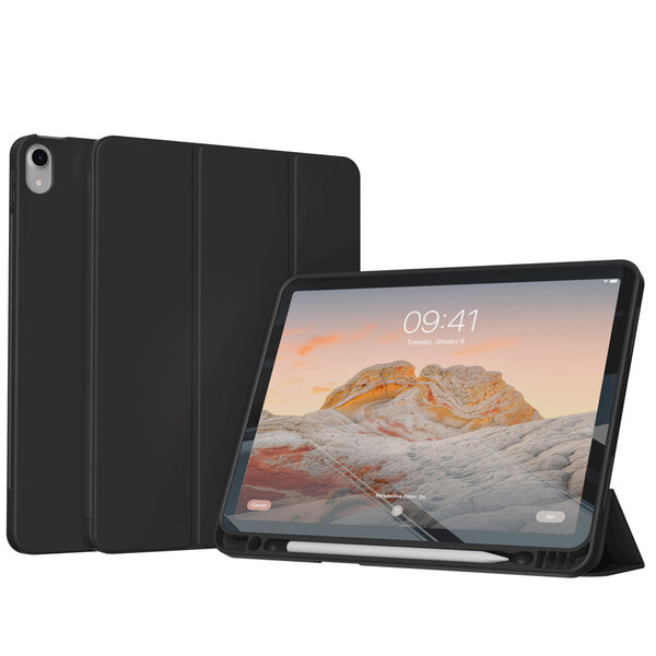 Accezz - Smart Silicone Bookcase for Apple iPad 11 (2025) 11 inch A16 / iPad 10 (2022) 10.9 inch - Black