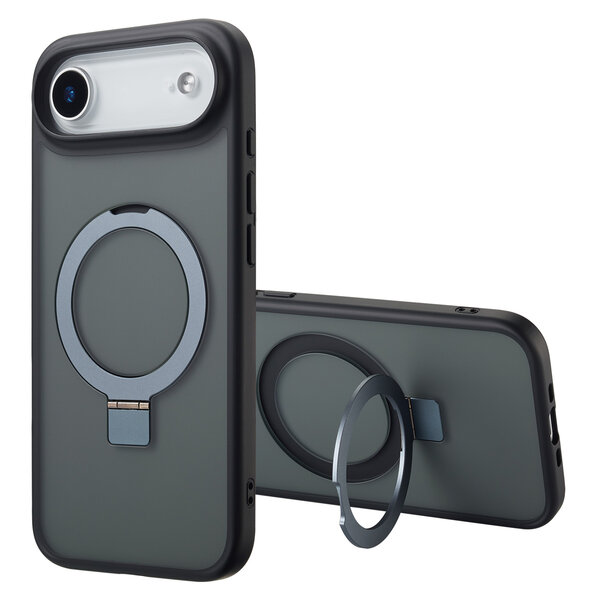 Accezz - Ring Stand Backcover met MagSafe voor Apple iPhone Air - Black