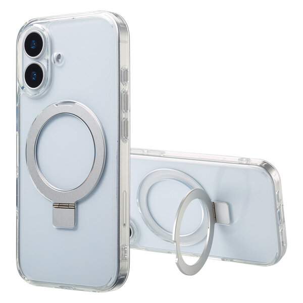 Accezz - Ring Stand Backcover avec MagSafe pour Apple iPhone 17 - Transparent