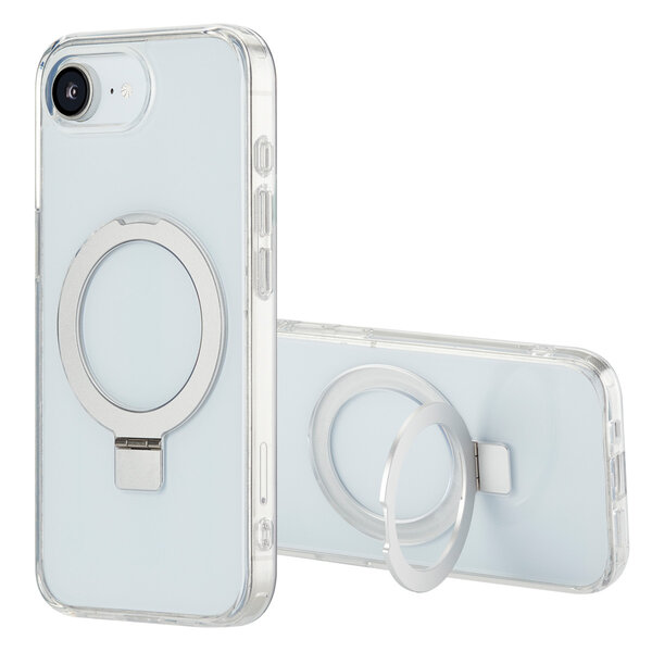 Accezz - Ring Stand Backcover met MagSafe voor Apple iPhone 16e - Transparent