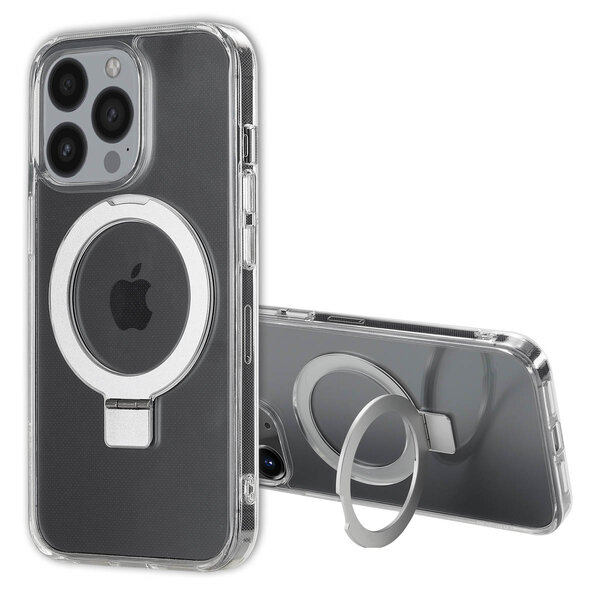 Accezz - Ring Stand Backcover met MagSafe voor Apple iPhone 13 Pro Max - Transparent