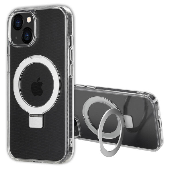 Accezz - Ring Stand Backcover avec MagSafe pour Apple iPhone 13 - Transparent