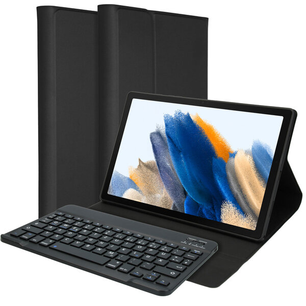 Accezz - QWERTZ Bluetooth Keyboard Bookcase voor Samsung Galaxy Tab A8 - Black