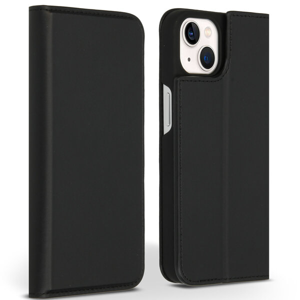 Accezz - Premium Leather Slim Bookcase voor Apple iPhone 13 - Black