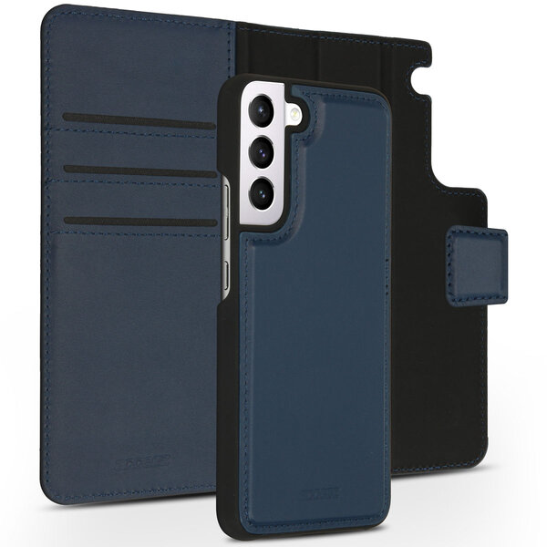 Accezz - Premium Leather 2 in 1 Wallet Bookcase voor Samsung Galaxy S22 - Dark Blue