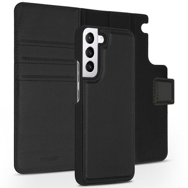 Accezz - Premium Leather 2 in 1 Wallet Bookcase voor Samsung Galaxy S22 - Black