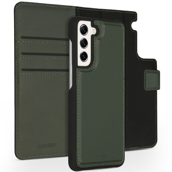 Accezz - Premium Leather 2 in 1 Wallet Bookcase voor Samsung Galaxy S21 FE - Green