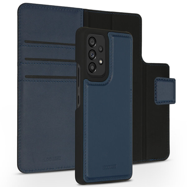 Accezz - Premium Leather 2 in 1 Wallet Bookcase pour Samsung Galaxy A53 - Dark Blue
