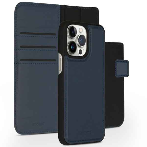 Accezz - Premium Leather 2 in 1 Wallet Bookcase voor Apple iPhone 14 Pro Max - Dark Blue