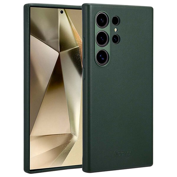 Accezz - MagSafe Leather Backcover voor Samsung Galaxy S24 Ultra - Cedar Green