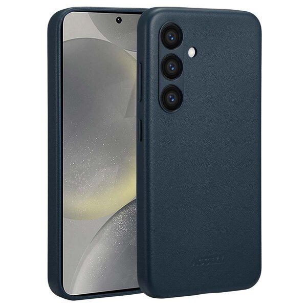 Accezz - MagSafe Leather Backcover voor Samsung Galaxy S24 - Nightfall Blue
