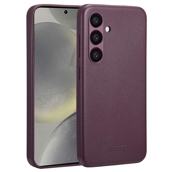 Accezz - MagSafe Leather Backcover voor Samsung Galaxy S24 - Heath Purple