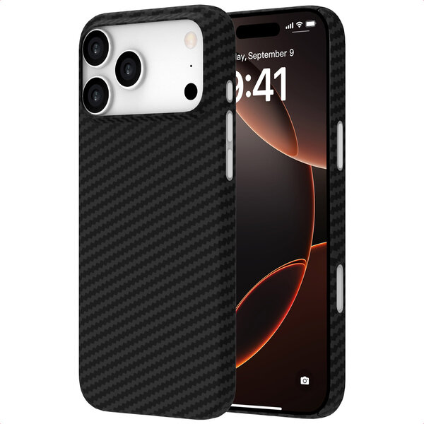 Accezz - MagSafe Kevlar Backcover voor Apple iPhone 17 Pro Max - Black