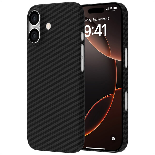 Accezz - MagSafe Kevlar Backcover voor Apple iPhone 16 - Black