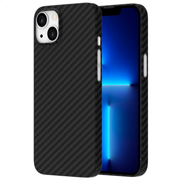 Accezz - MagSafe Kevlar Backcover voor Apple iPhone 13 - Black