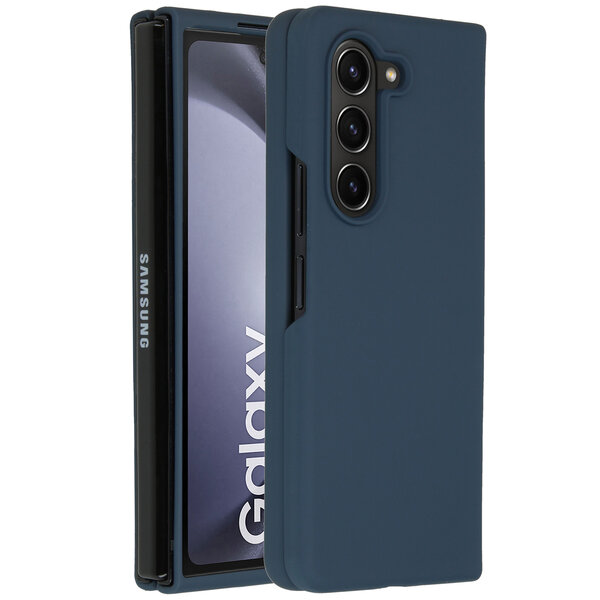 Accezz - Liquid Silicone Backcover voor Samsung Galaxy Z Fold 5 - Dark Blue