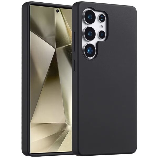 Accezz - Liquid Silicone Backcover for Samsung Galaxy S25 Ultra - Black