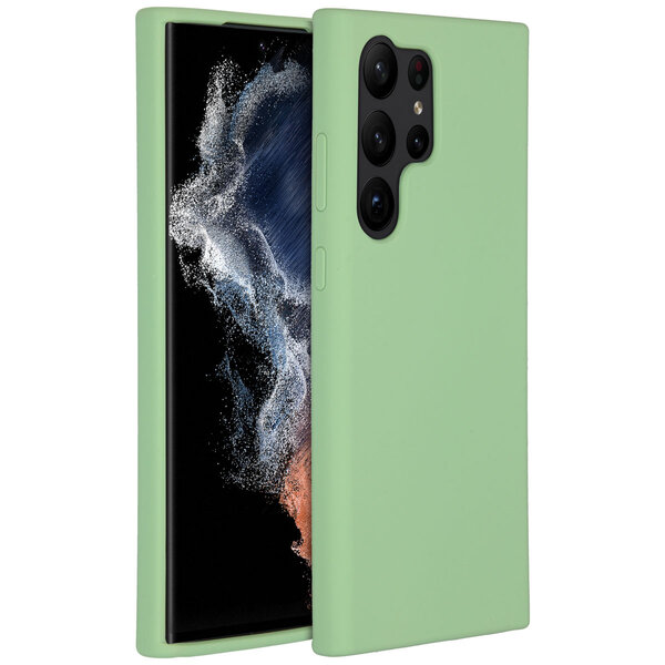 Accezz - Liquid Silicone Backcover for Samsung Galaxy S23 Ultra - Green