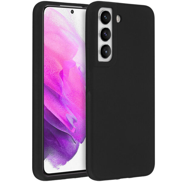 Accezz - Liquid Silicone Backcover voor Samsung Galaxy S22 - Black