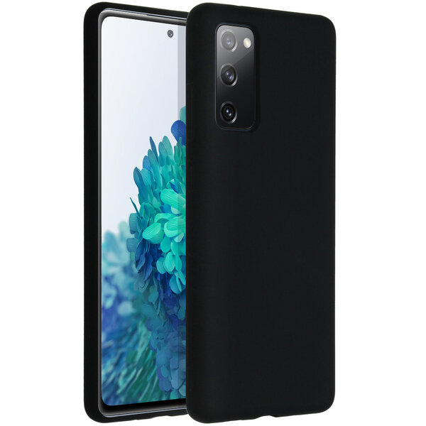 Accezz - Liquid Silicone Backcover voor Samsung Galaxy S20 FE - Black