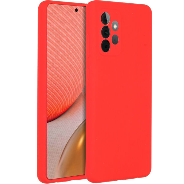 Accezz - Liquid Silicone Backcover voor Samsung Galaxy A72 - Red