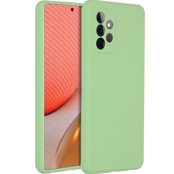 Accezz - Liquid Silicone Backcover voor Samsung Galaxy A72 - Green