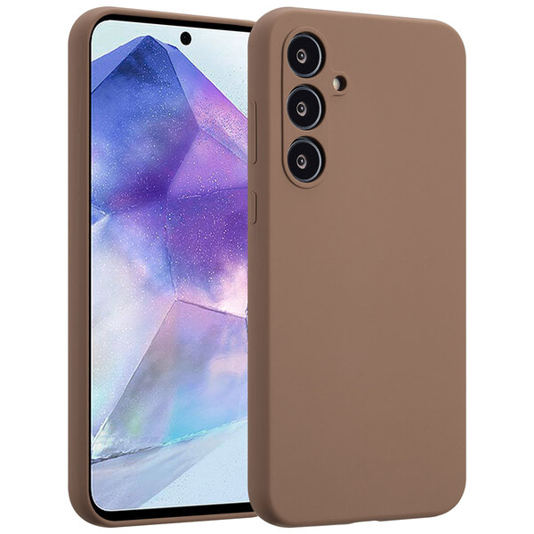 Accezz - Liquid Silicone Backcover voor Samsung Galaxy A55 - Light Brown