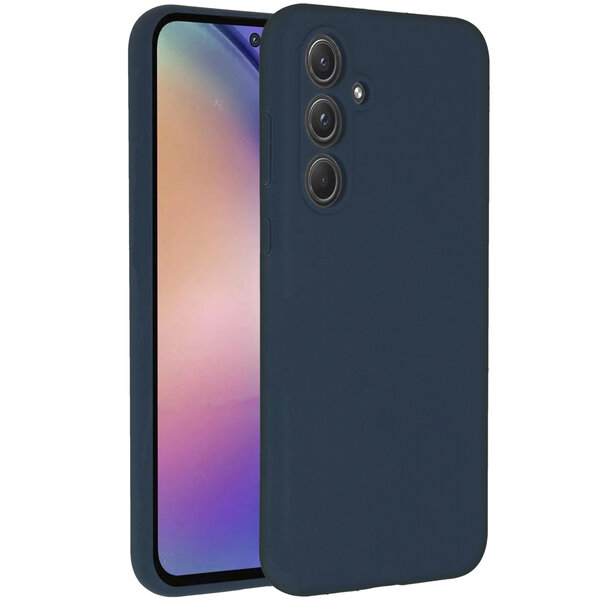 Accezz - Liquid Silicone Backcover voor Samsung Galaxy A55 - Dark Blue