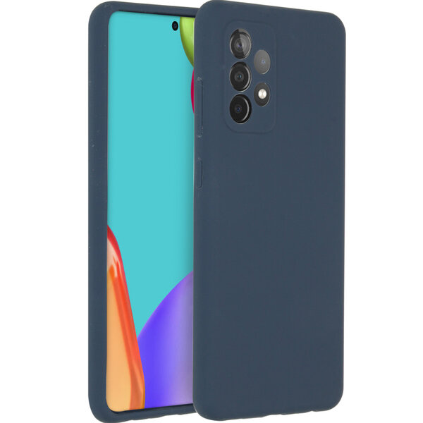 Accezz - Liquid Silicone Backcover voor Samsung Galaxy A52(s) (5G/4G) - Dark Blue