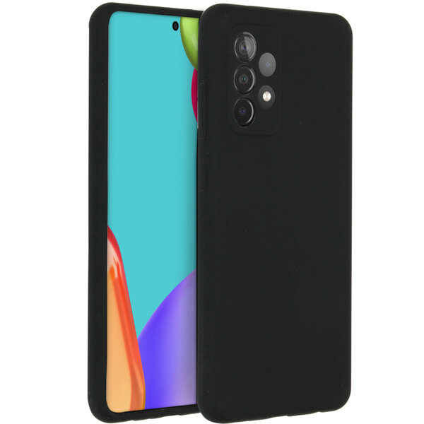 Accezz - Liquid Silicone Backcover for Samsung Galaxy A52(s) (5G/4G) - Black