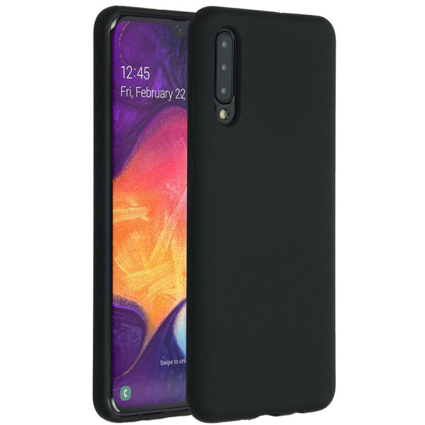 Accezz - Liquid Silicone Backcover voor Samsung Galaxy A50 / A30s - Black
