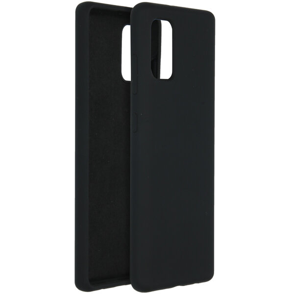 Accezz - Liquid Silicone Backcover voor Samsung Galaxy A41 - Black