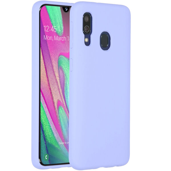Accezz - Liquid Silicone Backcover voor Samsung Galaxy A40 - Purple