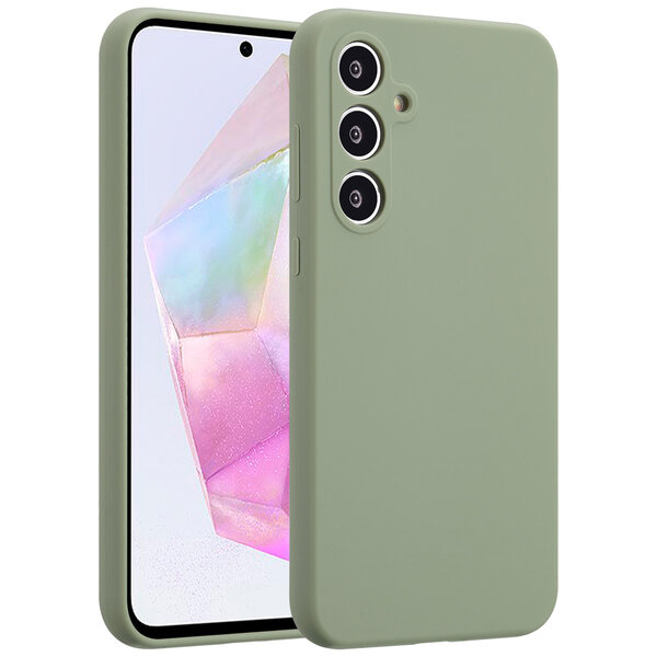 Accezz - Liquid Silicone Backcover voor Samsung Galaxy A35 - Cooper Green