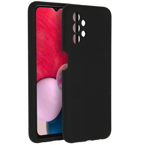 Accezz - Liquid Silicone Backcover for Samsung Galaxy A13 (4G) - Black