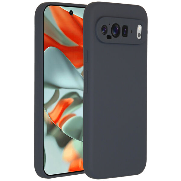 Accezz - Liquid Silicone Backcover voor Google Pixel 9 Pro XL - Dark Blue