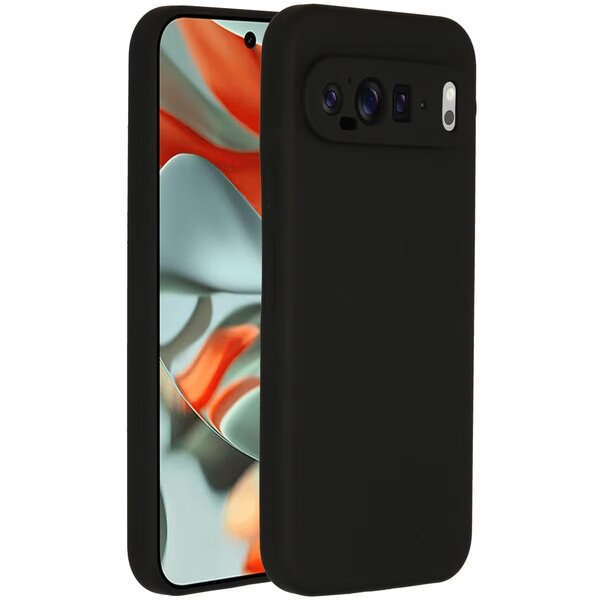 Accezz - Liquid Silicone Backcover voor Google Pixel 9 Pro XL - Black
