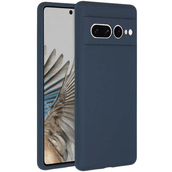 Accezz - Liquid Silicone Backcover voor Google Pixel 7 Pro - Dark Blue