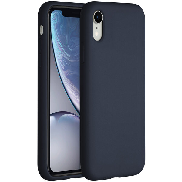 Accezz - Liquid Silicone Backcover voor Apple iPhone Xr - Dark Blue