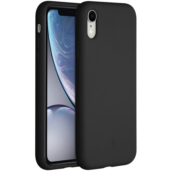 Accezz - Liquid Silicone Backcover voor Apple iPhone Xr - Black