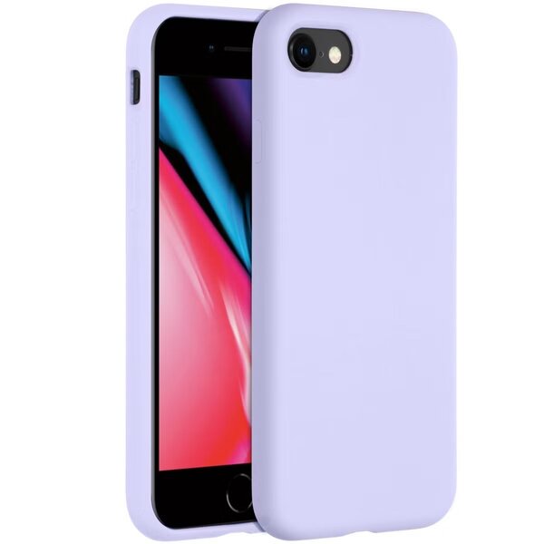 Accezz - Liquid Silicone Backcover pour Apple iPhone SE (2022 / 2020) / 8 / 7 - Purple