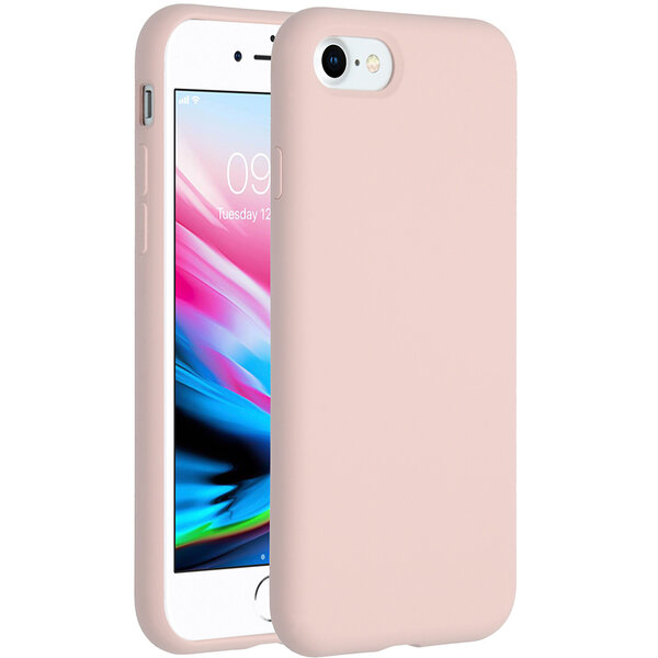 Accezz - Liquid Silicone Backcover pour Apple iPhone SE (2022 / 2020) / 8 / 7 - Pink